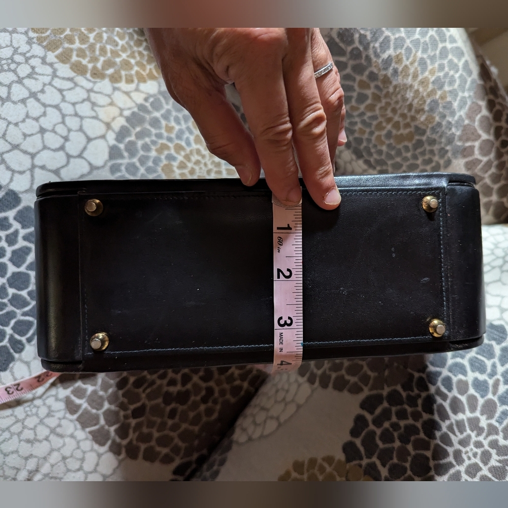 Vintage Greta Italian leather train case/cosmetic bag - Picture 15 of 15
